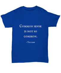 Voltaire Common Sense Is Not So Common T Shirt Etsy Printed Shirts Tshirt Print T Shirt