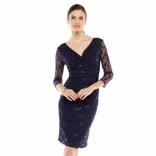 Chaps Lace Surplice Sheath Dress Petite Petite Dresses Womens Dresses Evening Gowns
