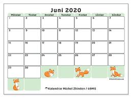 Alltid gratis, skriv ut en idag. Kalender Juni 2020 49ms Michel Zbinden Sv Kalender Skriva Printables