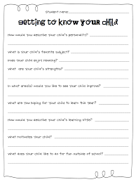 2getting To Know Your Child Pdf Google Drive Parents As Teachers Back To School Night School