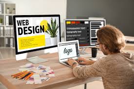 Web designer testing website accessibility features with screen reader software.