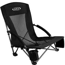 G4free Low Sling Folding Beach Chair Camping Chairs Compact Concert Lumbar Back Support Festival Chair With Car Folding Beach Chair Camping Chairs Beach Chairs