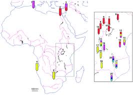 A Map Of Africa Shows The Location Of Sampling And Inferred