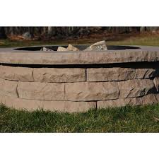 Construction, ideas, design plus(little known) tips, easy diy firepit for your patio or. Nantucket Pavers Ledgestone 47 In X 14 In Concrete Fire Pit Ring Kit Brown 72003 The Home Depot