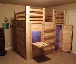 So whether you're building a loft bed for your kid, or for a dorm room or apartment, you won't have to break the bank. Cabin Bed Plans Palmetto Bunk Beds Pallet Loft Bed Loft Bed Plans Diy Bunk Bed