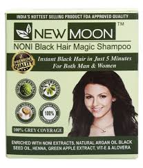 If you're ready to take the plunge into permanent change, take a look at our incredible range of hair dye. New Moon Noni Magic Black Hair Colour Shampoo Permanent Hair Color Black Black 15 Ml Pack Of 10 Buy New Moon Noni Magic Black Hair Colour Shampoo Permanent Hair Color Black Black