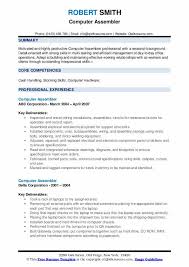 computer assembler resume samples