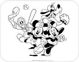 Mickey and friends coloring pages. Mickey Mouse Friends Coloring Pages Disneyclips Com
