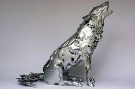 Ptolemy Elrington Sculpture Heykel Metal Car Araba Gear Otomobil Wolf Kurt Heykel Metal Sanati Sanat
