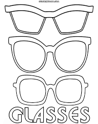 This drawing was made at internet users' disposal on 07 february 2106. Glasses Coloring Pages Coloring Home