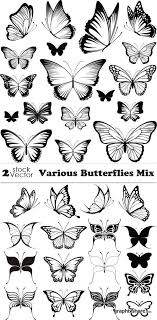 Vectors Various Butterflies Mix Stencil Wall Art Butterfly Quilt Art Inspiration