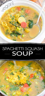Comforting Spaghetti Squash Soup Recipe Spaghetti Squash Soup Squash Soup Low Calorie Soup