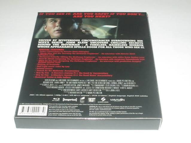 The Mothman Prophecies Blu-Ray w Limited Edition Slipcase Richard Gere RARE  OOP | eBay