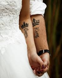 Couple King And Queen Hand Tattoos Cute Couple Tattoos Couples Tattoo Designs Couple Tattoos Love