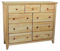 9 Drawer Unfinished Solid Pine Wood Dresser With Full Extension Drawer Glides And No Knots Unfinished Wood Furniture Wood Dresser Decor Unfinished Wood Dresser