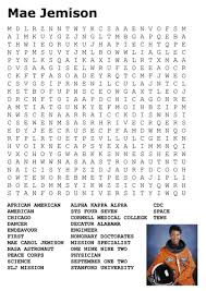 Dassocciia tes pc eba would like to welcome the newest member to our team, alaina wright, a clemson alumnus. Mae Jemison Word Search Teaching Resources