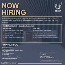 Come to aeon seremban 2 and find out how your child can get british education in malaysia, at an affordable fee. Kakak Resume On Twitter Job Vacancy In Umw East Malaysia 1 Trainee Mechanic 2 Sales Officer 3 Parts Executive 4 Marketing Executive Send Your Resume To Hr Umwem Umw Com My Https T Co Bd0yrltyvl