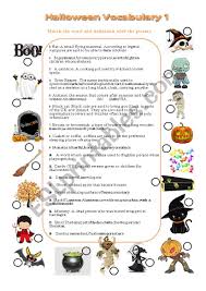 Add length, starts with, ends in, origins, and more with word search filters. Halloween Vocabulary Matching Picture With Definition And Keys N 1 Esl Worksheet By Cariboo