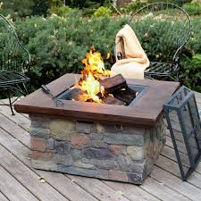Red Ember Sheridan 35 In Square Wood Burning Fire Pit Table With Free Cover Www Hayneedle Com Fire Pit Table Fire Pit Coffee Table Backyard Fire