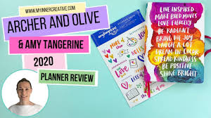Archer Olive Amy Tangerine 2020 Planner Review Youtube