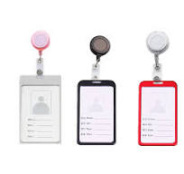 Horizontal Vertical Metal Staff Work Card Holder with Retractable Clip  Badge Reel Name Tag ID Employee's Card Cover Badge Case - AliExpress