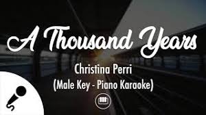 Mp3+g,mp4 & mp3 formats or buy karaoke cd+g discs A Thousand Years Christina Perri Male Key Piano Karaoke Youtube