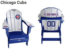 Chicago Cubs Complete Custom With Personalized Name And Number Jersey Chair Chicago Cubs Dark Gray Chair Jersey