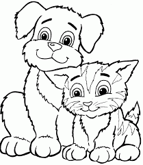 Dogs and cats coloring pages wallpaper download cucumberpress. Cat Dog Coloring Pages Kids Colouring Pages Coloring Home