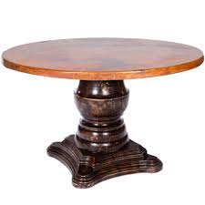 Find great prices on copper dining tables and other copper dining tables deals on shop better homes & gardens. Fredrick Wood Base Dining Table With 60 Round Hammered Copper Top