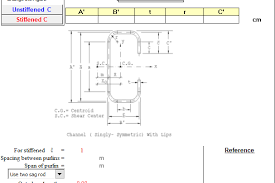 Design Of C Purlins Spreadsheet