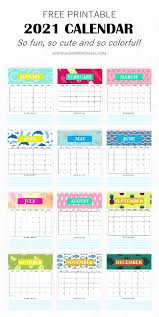 Download and print your favorite today! Free Monthly Calendar 2021 Printable Super Cute Style Free Monthly Calendar Calendar Printables Monthly Calendar Printable