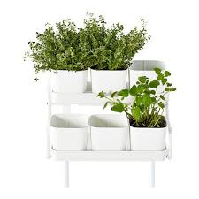 Ikea Plant 6 Pots With Holder Indoor Outdoor White Hang On Balcony Rail Ikea Plants Herb Garden In Kitchen Plants