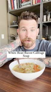 White Bean Bacon Cabbage Soup….to make your life better. , 1/2 cup bacon ,  1/3 cup carrot, 1 cup Onion, 2 cup Cabbage, 4 cloves garlic, 1/2 tsp cumin  ground, 1/4 tsp chili flakes, 1 L chicken ...