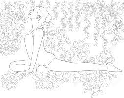 Sages who lived many centuries ago tried to comprehend the capabilities of man and learn the secrets of nature. Yoga Pose By Female In Adult Coloring Page Royalty Free Cliparts Vectors And Stock Illustration Image 120477710