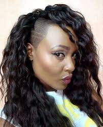 Amazing Half Shaved Hairstyles For Girls Anyone Who Has Black Fluorescent Afro Hair Style Not Shaved Side Hairstyles Curly Hair Shaved Side Half Shaved Hair