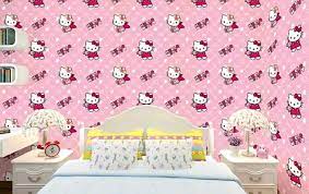Banyak cara yang dapat kalian buat untuk mendesai kamar tidur, mulai yang berukuran mewah ataupun yang berukuran minimalis supaya akan 41 motif wallpaper dinding kamar tidur terbaru 2017 dekor rumah via dekorrumah.net. Cara Membuat Wallpaper Dinding Kamar Tidur Hello Kitty Theme Room Model Wallpap 4k Hello Kitty Kamar Tidur Yang Indah Wallpaper Dinding