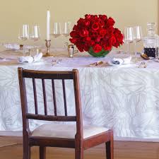 Holiday Entertaining Tablescape Huddleson Linens Melita Metallic Contemporary Table Cloth And Linen N Round Linen Tablecloths Table Cloth Linen Table Runner