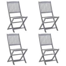We have a wide range of styles and an array of features such as reclining, stacking or folding so you're sure to find the perfect teak garden chairs to. Vidaxl Folding Outdoor Chairs 4 Pcs Solid Acacia Wood Vidaxl Co Uk