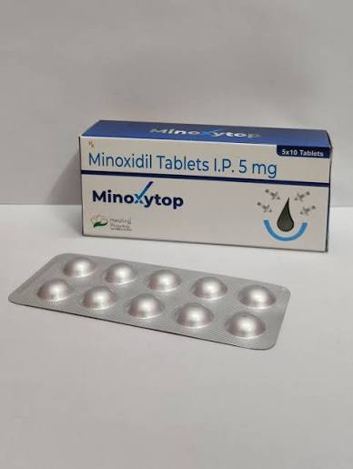Minoxidil Tablets I.P. 5 mg, For Personal, Grade Standard: Medicine Grade at ₹ 219/stripe in Ahmedabad