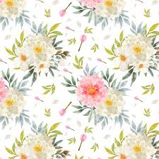 Seamless Pattern With Beautiful Pink And White Flowers In 2020 Flower Background Design Wildflower Drawing Floral Print Background