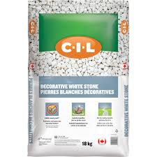 This guide outlines how to use different types of landscaping rocks. C I L 18 Kg Decorative White Stone The Home Depot Canada