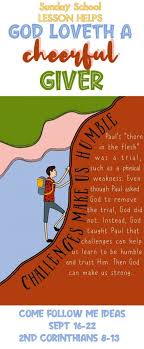 God loveth a cheerful giver precious moment figurine. God Loveth A Cheerful Giver Primary Sunday School Lesson Ideas 2nd Corinthians 8 13 Sept 16 22 Ministering Simply