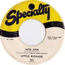 45cat - Little Richard - Jenny, Jenny / Miss Ann - Specialty - USA - 606
