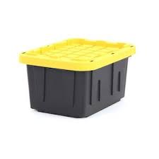 Black And Yellow Storage Bins Lowes Commander 5 Gallon 20 Quart Black And Yellow Tote With Standard Snap Lid Lowes Com In 2020 Gallon Black N Yellow Black Tote