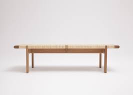 Indoor or covered outdoor porch, bring inside during cold weather; Rattan Bench Leibal