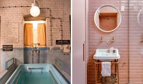 Accidental Wes Anderson Interiors Nonagon Style In 2020 Round Mirror Bathroom Pink Bathroom Boho Bathroom