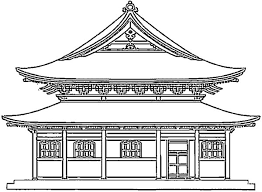 Temple coloring pages for adults (based on keywords). Japan Temple Coloring Page Coloring Sky