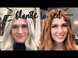 Your stylist should use balayage (when hair is strategically selected and colored by hand. Blonde To Copper Red Julianne Hough Inspired Youtube