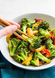Teriyaki Broccoli And Peppers Recipe Broccoli Dishes Stuffed Peppers Vegetable Dishes