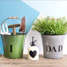 These Personalised Metal Buckets And Water Mister Will Be The Perfect Gift For Any Green Fingered Dad Dad Gifts Basket Garden Gifts Fathers Day